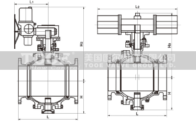 電氣動硬密封固定式球閥結(jié)構(gòu)尺寸CAD圖紙 電氣動硬密封固定式球閥結(jié)構(gòu)尺寸CAD圖紙