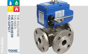 T型電動法蘭三通球閥 T型電動法蘭三通球閥