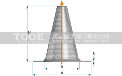 臨時錐形過濾器結構尺寸CAD圖紙 臨時錐形過濾器結構尺寸CAD圖紙