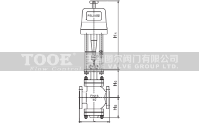 電動雙座調節閥結構尺寸CAD圖紙 電動雙座調節閥結構尺寸CAD圖紙
